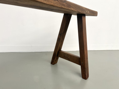 Banc ancien en noyer massif, vue 16