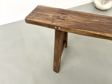 Banc ancien en noyer massif, vue 17