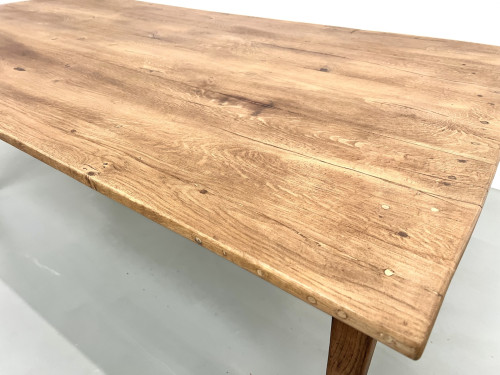 Table de ferme en chêne et cerisier massif, vue 12