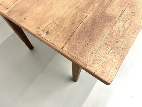 Table de ferme en chêne et cerisier massif, vue 15