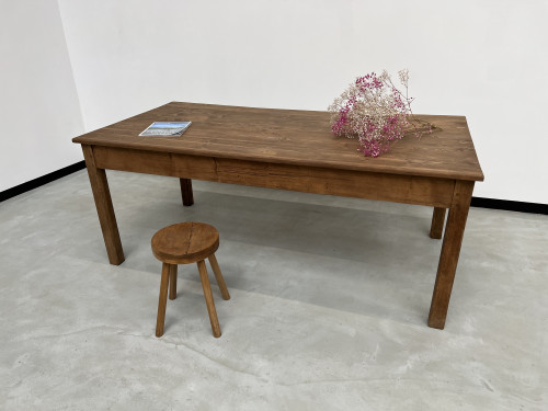 Table de ferme Circa 1950 à 3 tiroirs, vue 20