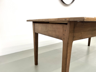 Table de ferme en chêne et cerisier massif, vue 16