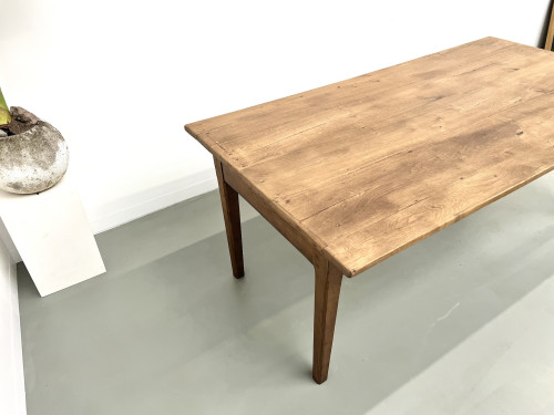 Table de ferme en chêne et cerisier massif, vue 17
