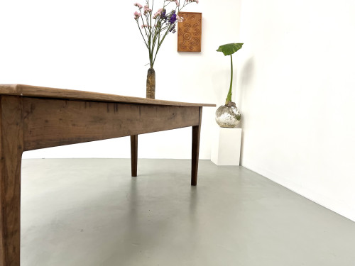 Table de ferme en chêne et cerisier massif, vue 22