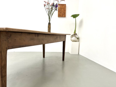Table de ferme en chêne et cerisier massif, vue 22
