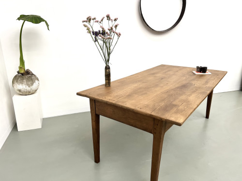 Table de ferme en chêne et cerisier massif, vue 25