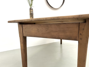 Table de ferme en chêne et cerisier massif, vue 26
