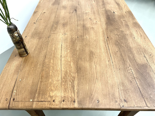 Table de ferme en chêne et cerisier massif, vue 28