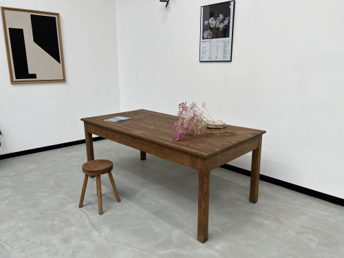 Table de ferme Circa 1950 à 3 tiroirs, vue 22