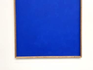Grand tableau contemporain bleu Klein, vue 3