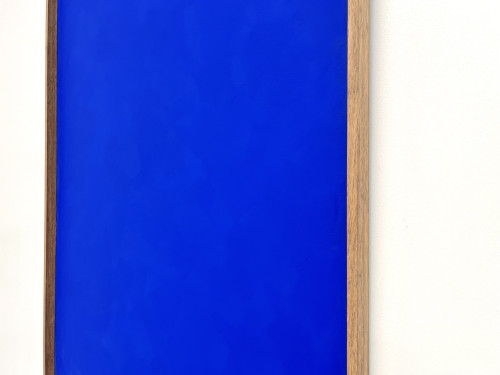 Grand tableau contemporain bleu Klein, vue 6