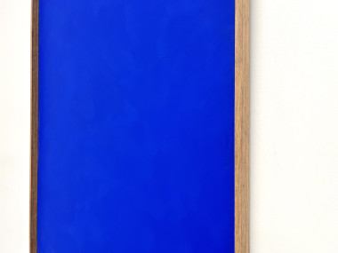 Grand tableau contemporain bleu Klein, vue 6