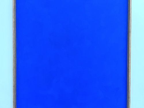 Grand tableau contemporain bleu Klein, vue 10