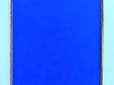 Grand tableau contemporain bleu Klein, vue 10