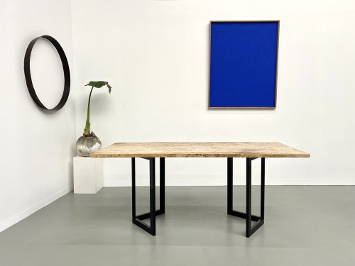 Table à manger en travertin, Italie, circa 1970, vue 2