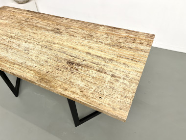 Table à manger en travertin, Italie, circa 1970, vue 5