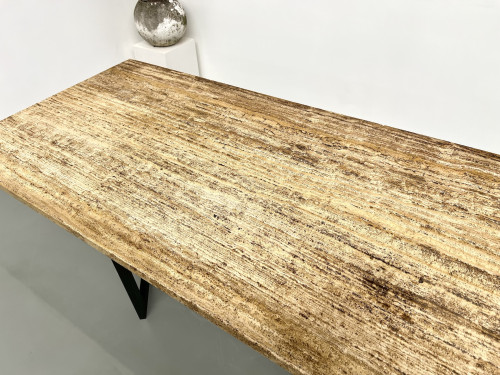 Table à manger en travertin, Italie, circa 1970, vue 6
