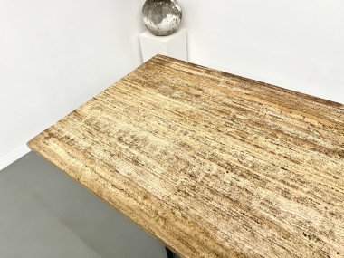Table à manger en travertin, Italie, circa 1970, vue 7