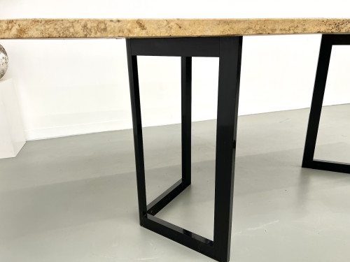 Table à manger en travertin, Italie, circa 1970, vue 8