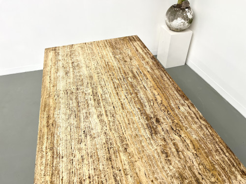 Table à manger en travertin, Italie, circa 1970, vue 16