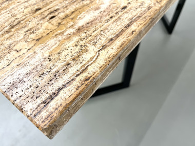 Table à manger en travertin, Italie, circa 1970, vue 17