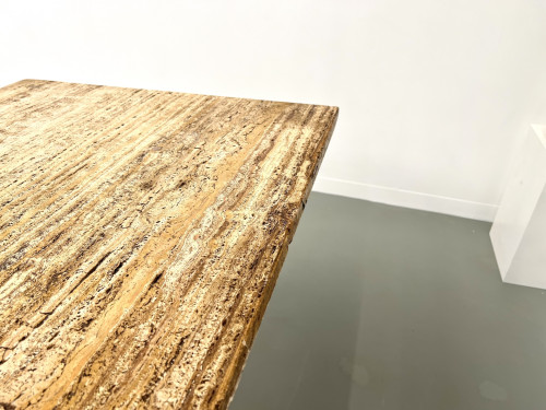 Table à manger en travertin, Italie, circa 1970, vue 18