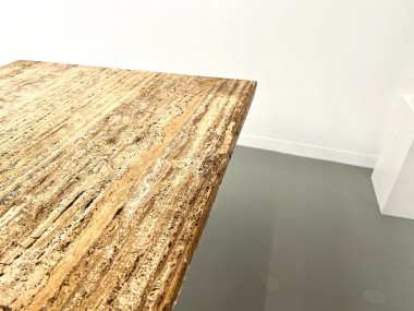 Table à manger en travertin, Italie, circa 1970, vue 18