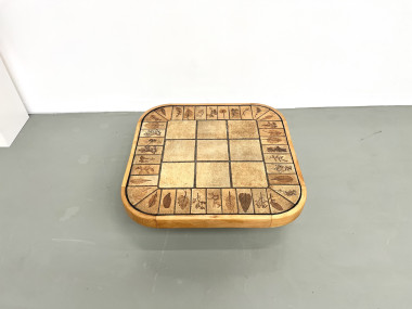 Table basse Roger Capron, modèle Herbiers en hêtre, vue 3