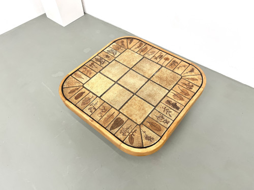 Table basse Roger Capron, modèle Herbiers en hêtre, vue 5