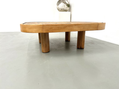 Table basse Roger Capron, modèle Herbiers en hêtre, vue 6