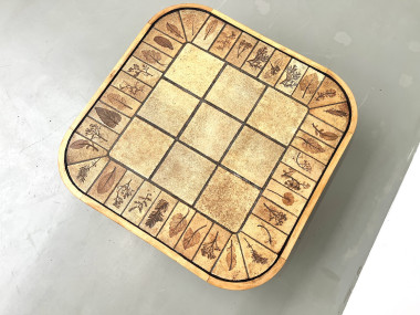 Table basse Roger Capron, modèle Herbiers en hêtre, vue 7