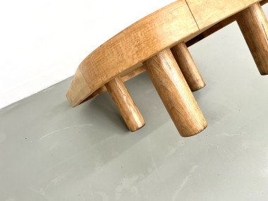 Table basse Roger Capron, modèle Herbiers en hêtre, vue 11