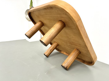 Table basse Roger Capron, modèle Herbiers en hêtre, vue 12