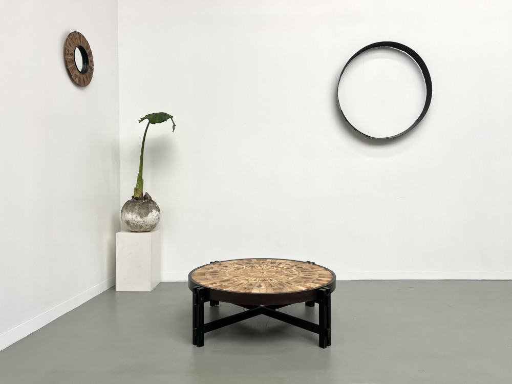 Table basse "Les Herbiers" par Roger Capron, vue 1