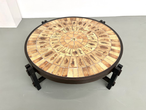 Table basse "Les Herbiers" par Roger Capron, vue 3