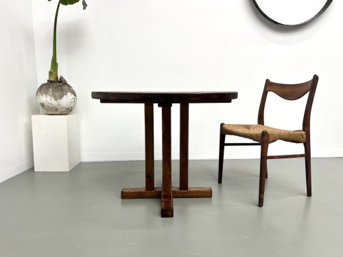Table en pin ronde "occasionnelle" Les Arcs, vue 4