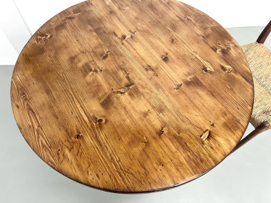 Table en pin ronde "occasionnelle" Les Arcs, vue 6