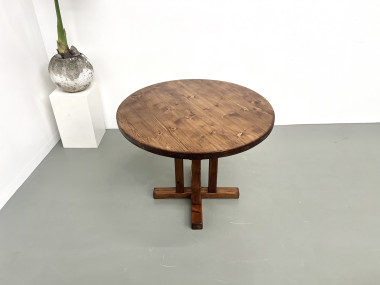 Table en pin ronde "occasionnelle" Les Arcs, vue 9