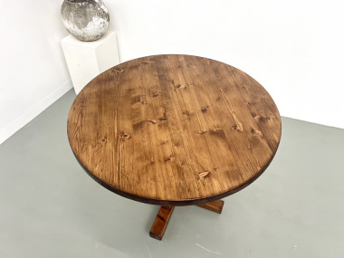 Table en pin ronde "occasionnelle" Les Arcs, vue 10