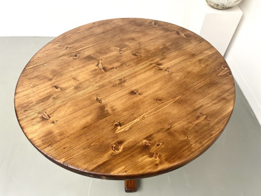 Table en pin ronde "occasionnelle" Les Arcs, vue 14