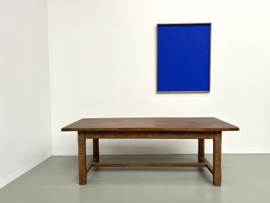 Grande table de ferme en chêne à rallonges, vue 2