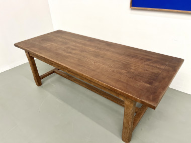 Grande table de ferme en chêne à rallonges, vue 5