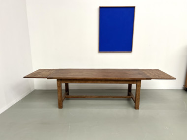 Grande table de ferme en chêne à rallonges, vue 6