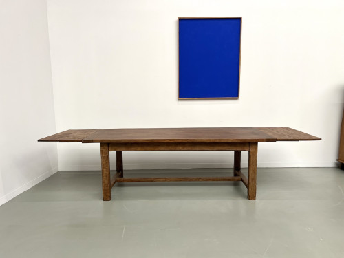 Grande table de ferme en chêne à rallonges, vue 7