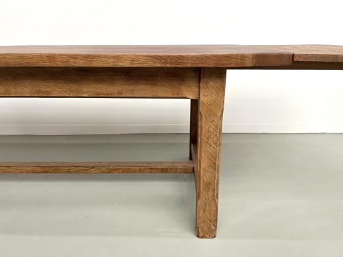 Grande table de ferme en chêne à rallonges, vue 12