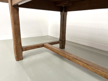 Grande table de ferme en chêne à rallonges, vue 15