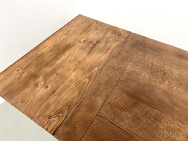 Grande table de ferme en chêne à rallonges, vue 16