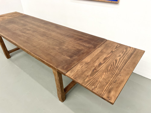 Grande table de ferme en chêne à rallonges, vue 20
