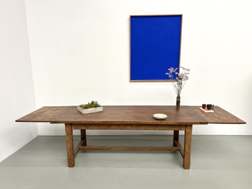 Grande table de ferme en chêne à rallonges, vue 23