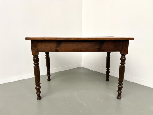 Bureau en pin aux pieds tournés, années 1900, vue 16